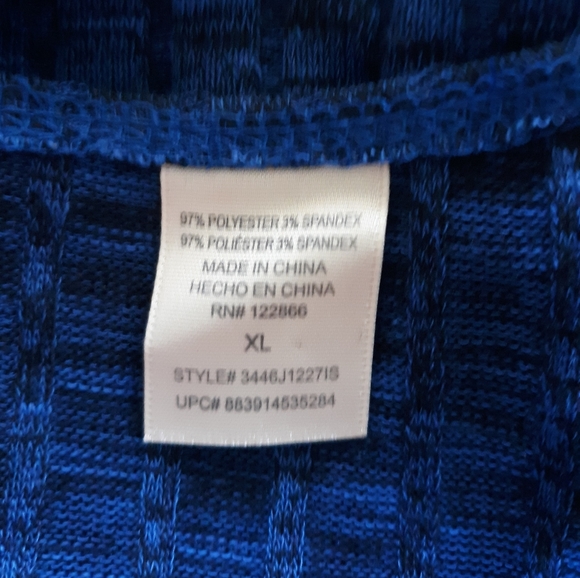 NEW CHENAULT WOMEN'S TUNIC TOP BLUE - Picture 4 of 4